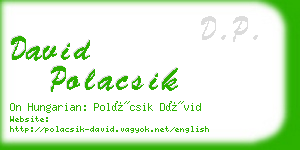 david polacsik business card